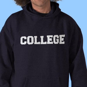 college sweatshirt like bluto